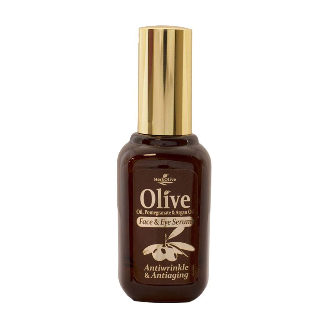 Сироватка для обличчя та шкіри навколо очей Madis HerbOlive Antiwrinkle &amp; Antiaging Face &amp; Eye Serum, 30 мл